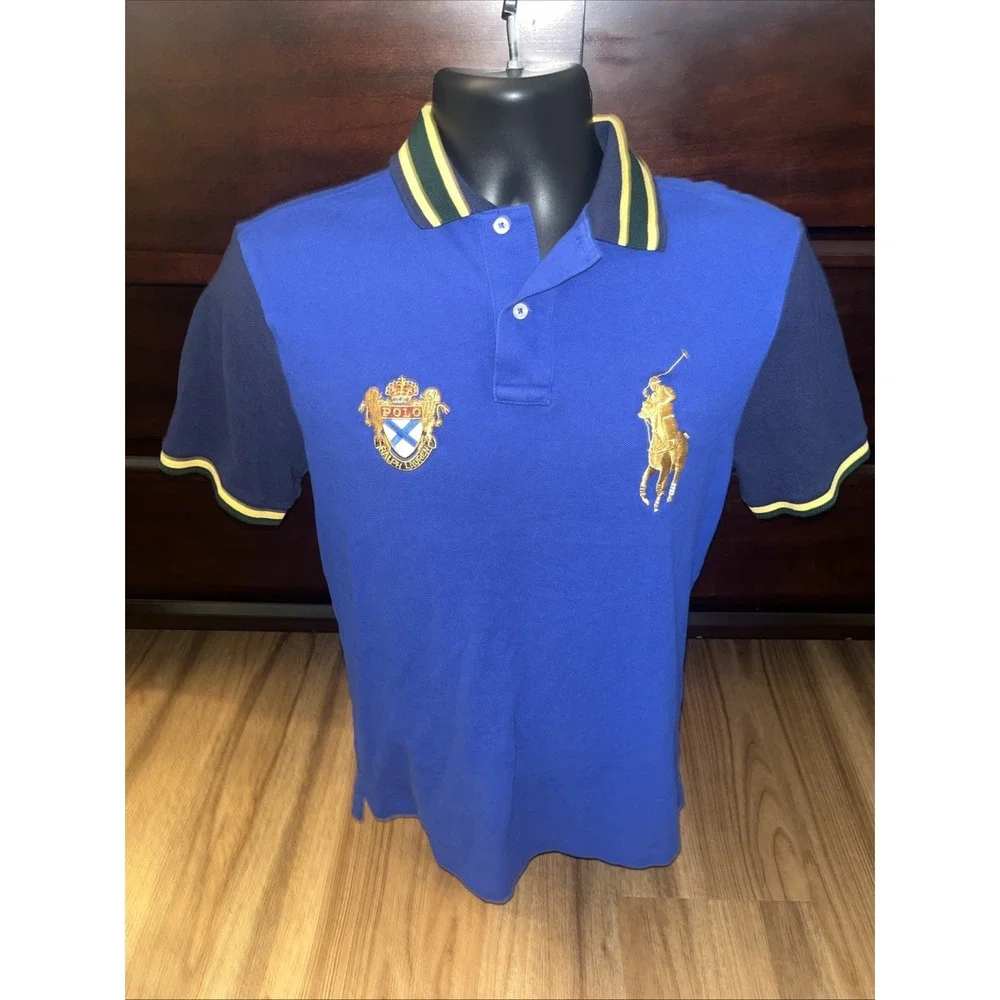 Polo Ralph Lauren Polo Men's Small Classic Fit Blue Solid w/Gold Big Pony